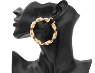 Twisted Hoops 18K Gold Plated Earrings