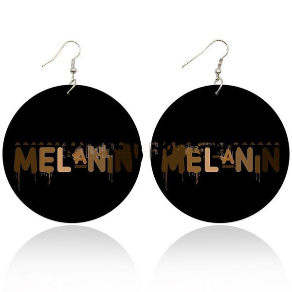 Wooden Afrocentric Earrings