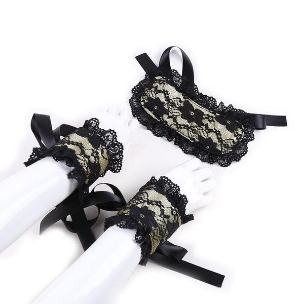 Sexy Lace Blindfold And Handcuffs Set