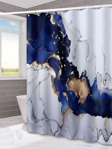 Marble Pattern Bath Curtain