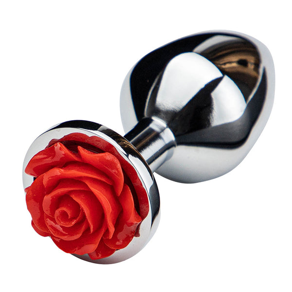 Rose Flower Masturbation Metal Anal Plug