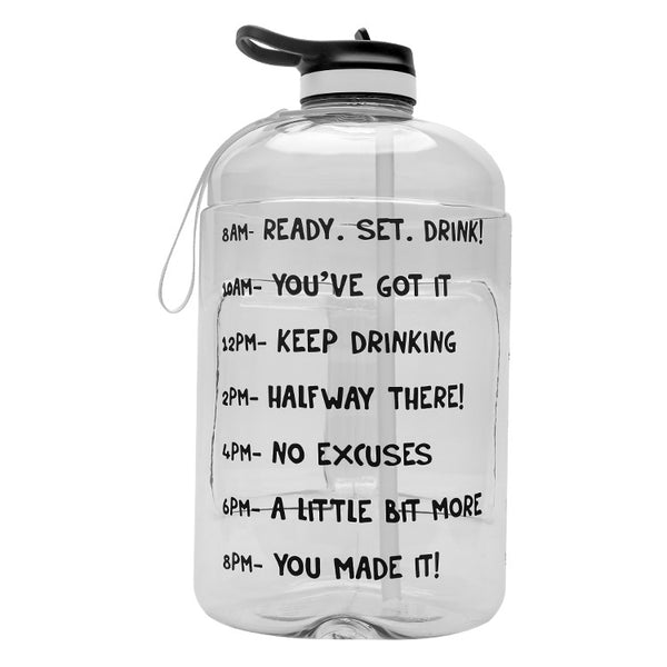 Motivation Gallon Water Bottle with Straw