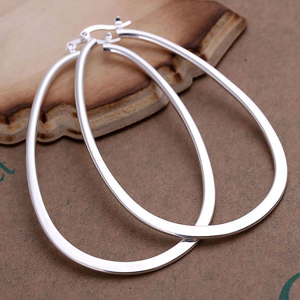 Silver Large Hoop Earrings