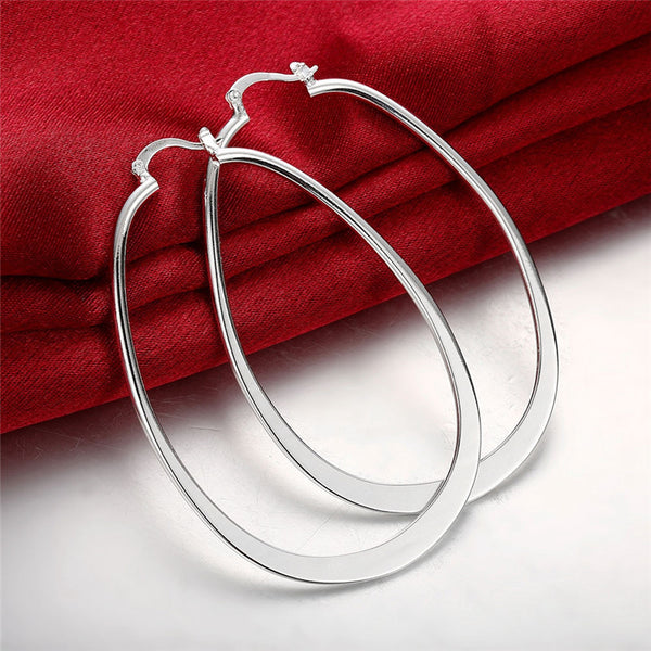 Silver Large Hoop Earrings