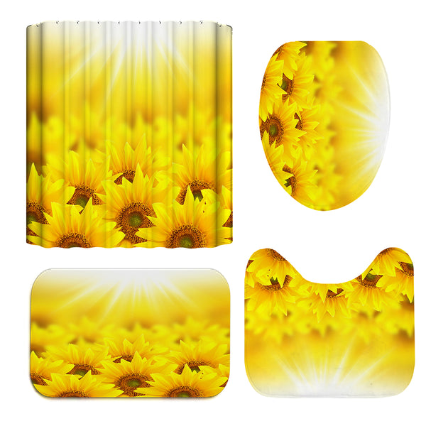 Sunflowers Bath Curtain Set