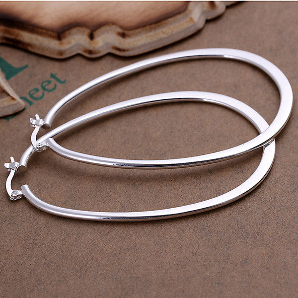 Silver Large Hoop Earrings