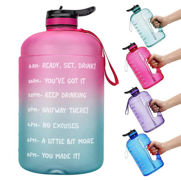 Motivation Gallon Water Bottle with Straw