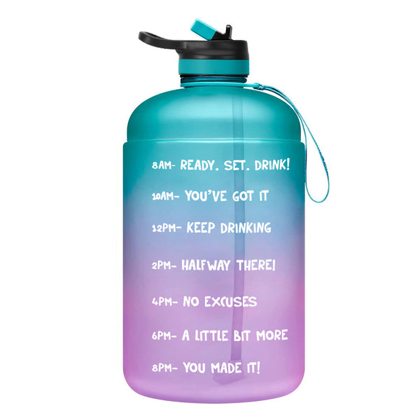 Motivation Gallon Water Bottle with Straw