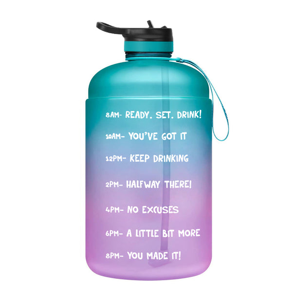 Motivation Gallon Water Bottle with Straw