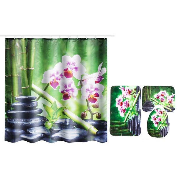 Bamboo Pebble Orchid Bathroom Set