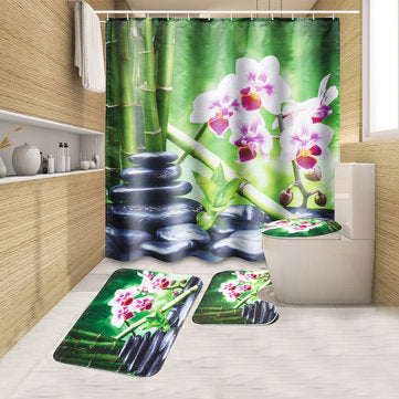 Bamboo Pebble Orchid Bathroom Set