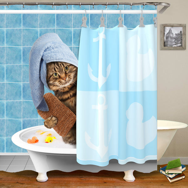 Cats Bathroom Shower Decor